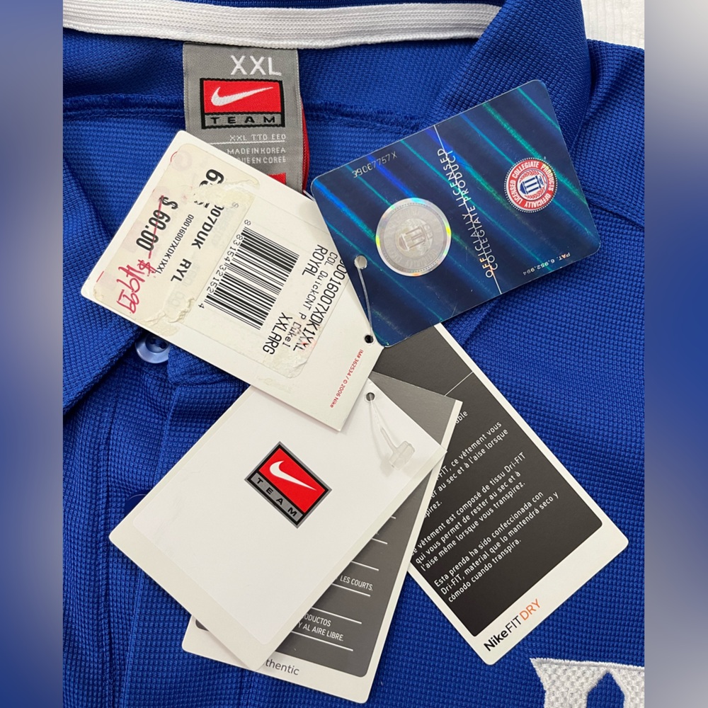 NWT Nike Duke University Men's Polo Shirt XXL DRI-FIT Duke Blue Devils - Picture 13 of 13